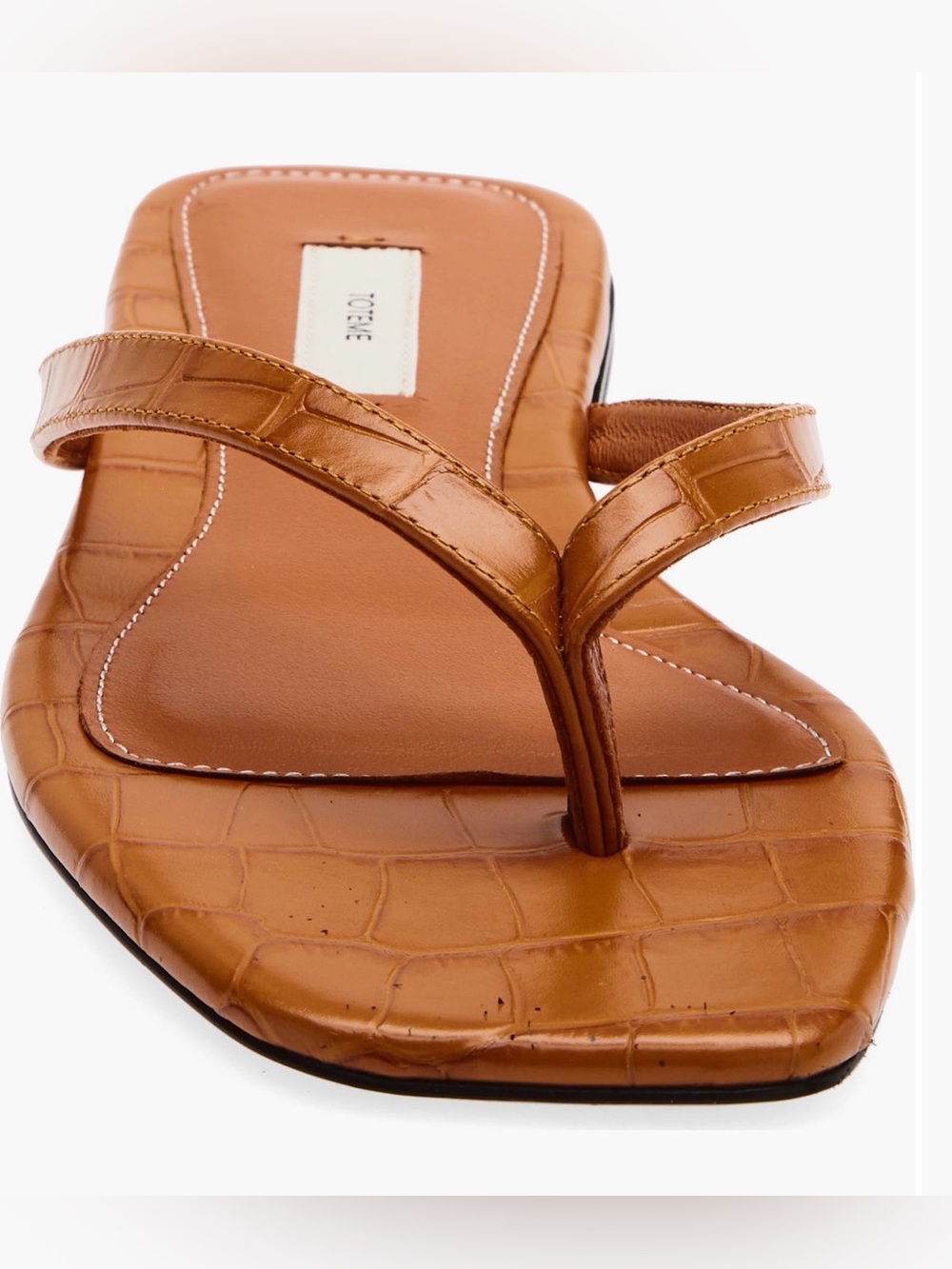 TOTEME Croc Embossed Flip Flop